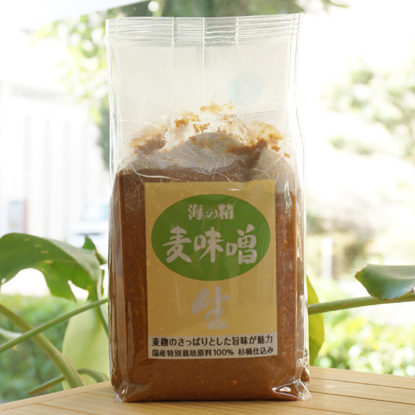 国産特別栽培 麦味噌(生)/1kg【海の精】
