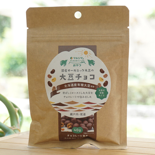 国産オーガニック大豆の大豆チョコ/40g【マルシマ】