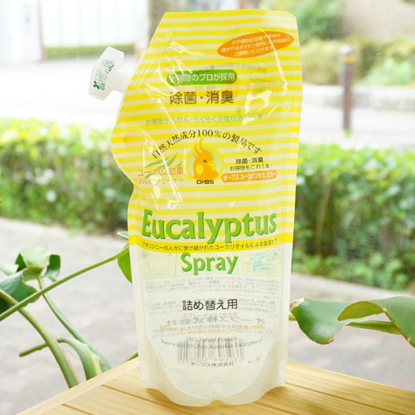 ユーカリプタス スプレー(詰替)/600ml【オーブス】 Eucalyptus Spray　除菌・消臭＆お掃除が一緒にできる