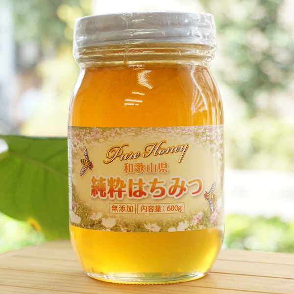 日本ミツバチだけの純粋ハチミツ/600g【和歌山県すさみ町】【非加熱】