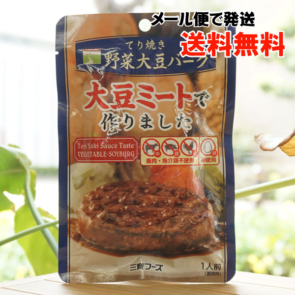 野菜大豆バーグ(てり焼き)/1人前【メール便発送】【三育フーズ】　大豆ミートで作りました