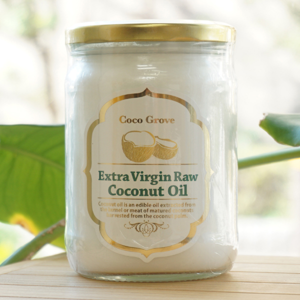 Coco Grove 有機エキストラバージンローココナッツオイル/500ml【アズマ】 Extra Virgin Raw Coconut Oil