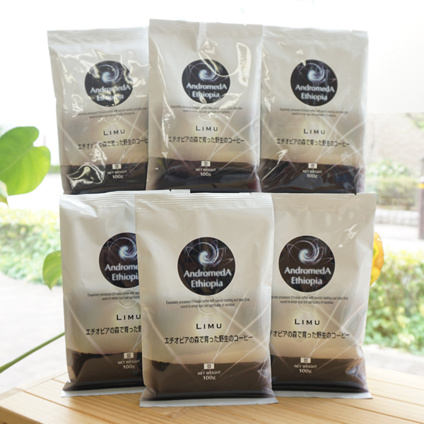 【6個セット】アンドロメダエチオピアコーヒー リム(豆)/100g×6【NPO高麗】 