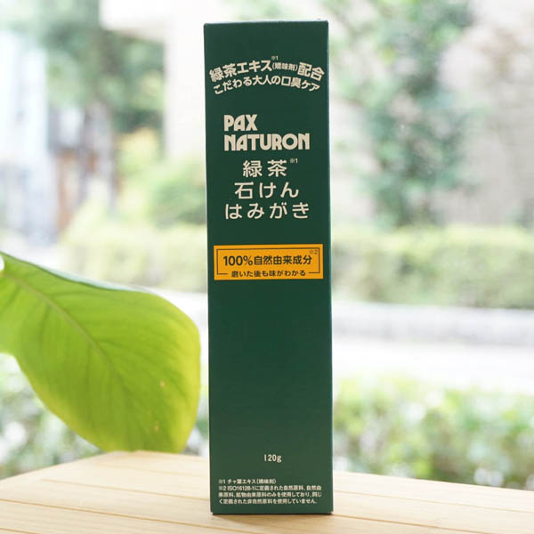 パックスナチュロン 緑茶石けんはみがき/120g【太陽油脂】