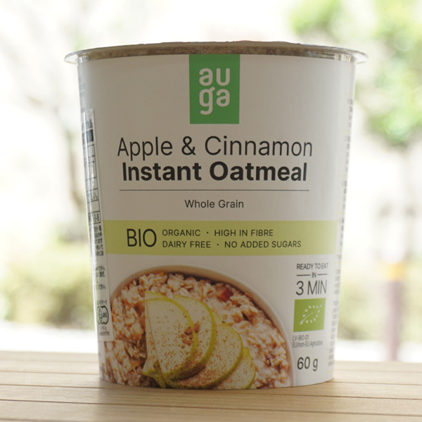 auga 有機フルーツオートミール(アップル＆シナモン)/60g【むそう】 Apple ＆ Cinnamon Instant Oatmeal