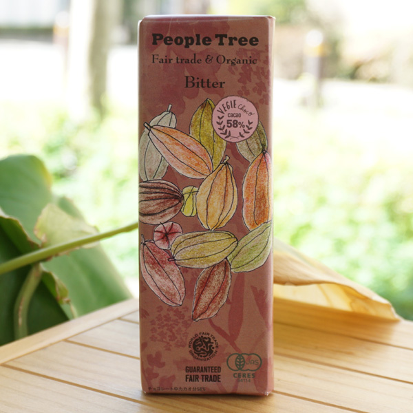 People Tree 有機ビターチョコレート/50g【フェアトレードカンパニー】 Organic Bitter Cacao58％