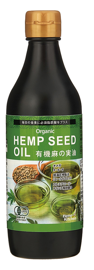 ヘンプキッチン 有機麻の実油/340g【ニューエイジトレーディング】Organic  HEMP SEED OIL