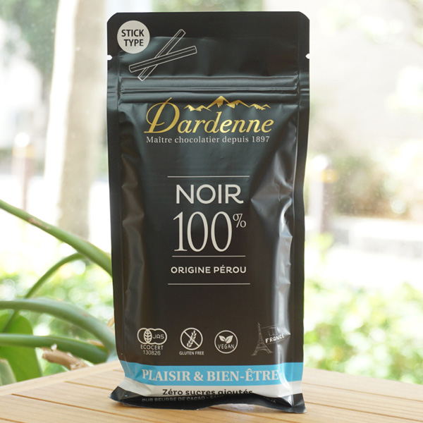ダーデン有機チョコレートスティックカカオ100%/55g【アルマテラ】 Dardenne NOIR100％