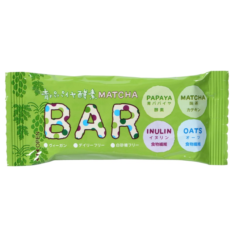 青パパイヤ酵素抹茶バー /35g【三旺インターナショナル】