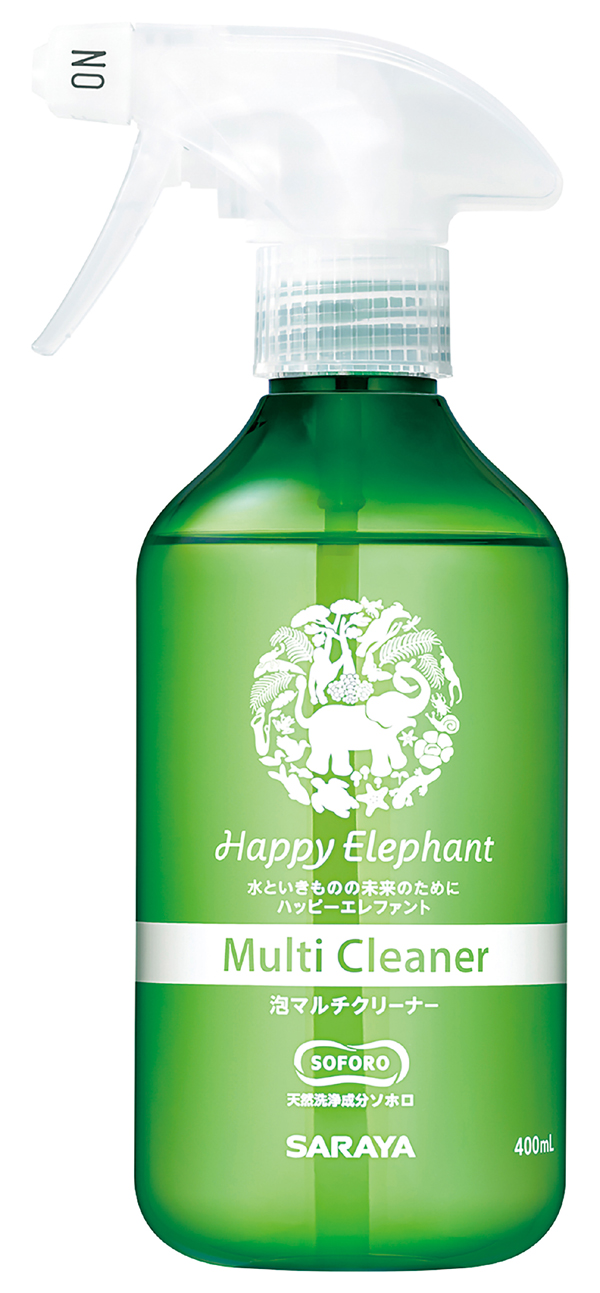 ハッピーエレファント泡マルチクリーナー(本体)/400ml【サラヤ】 【オーサワ1月新商品】