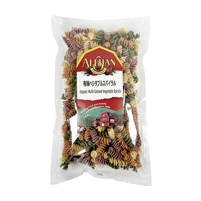 有機ベジタブルスパイラル/4.53kg【アリサン】 Organic Multi-Colored Spirals