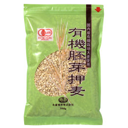 国内産有機栽培大麦使用 有機胚芽押麦/500g【永倉精麦】