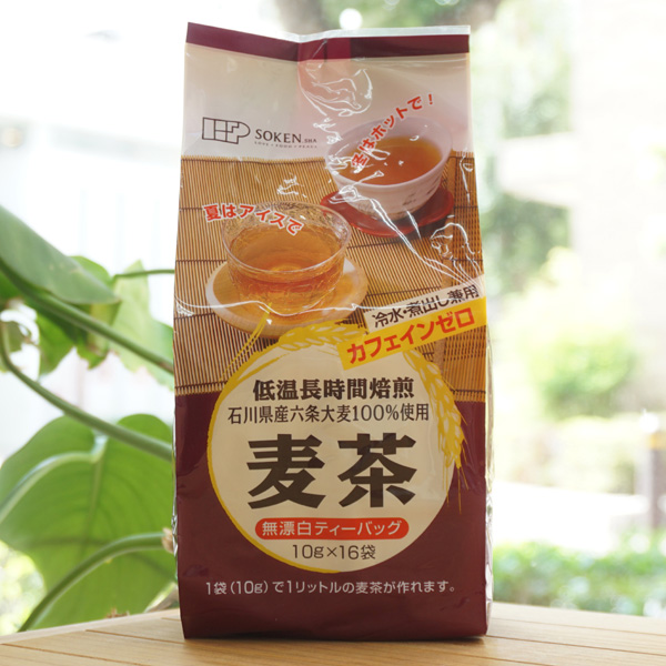石川県産六条大麦100%使用 麦茶/160g(10g×16袋)【創健社】