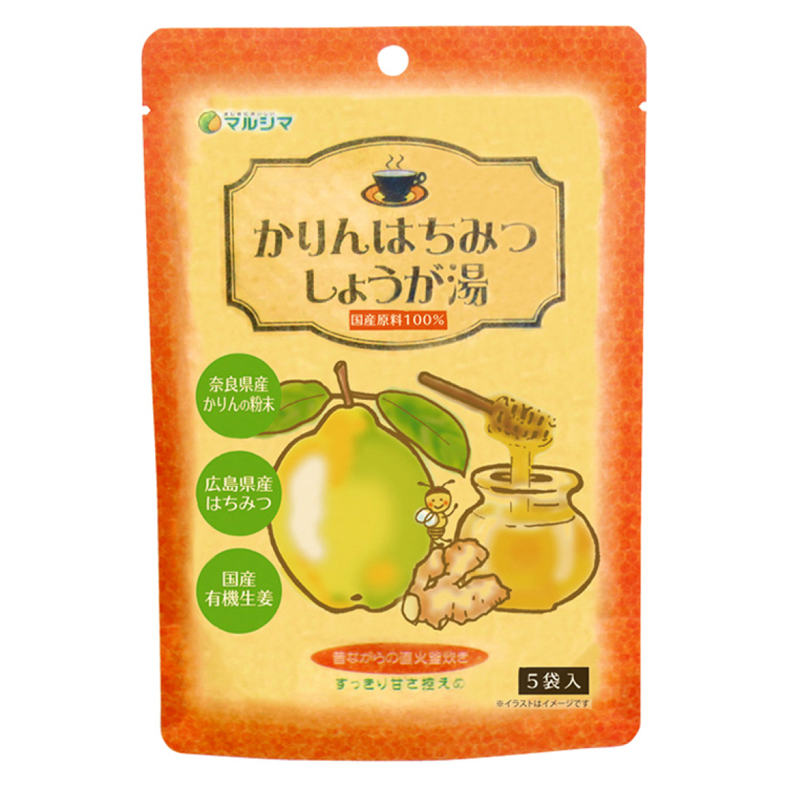 かりんはちみつしょうが湯/60g(12g×5袋)【マルシマ】